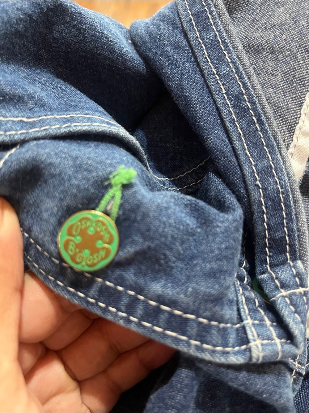 Vintage Oshkosh BGosh Denim Vestbak Work Overalls Union Made Size 44x29 - Picture 7 of 7